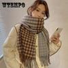 Knitted Spring Winter Women Scarf Plaid Warm Cashmere Scarves Shawl Luxury Brand Neck Bandana Houndstooth