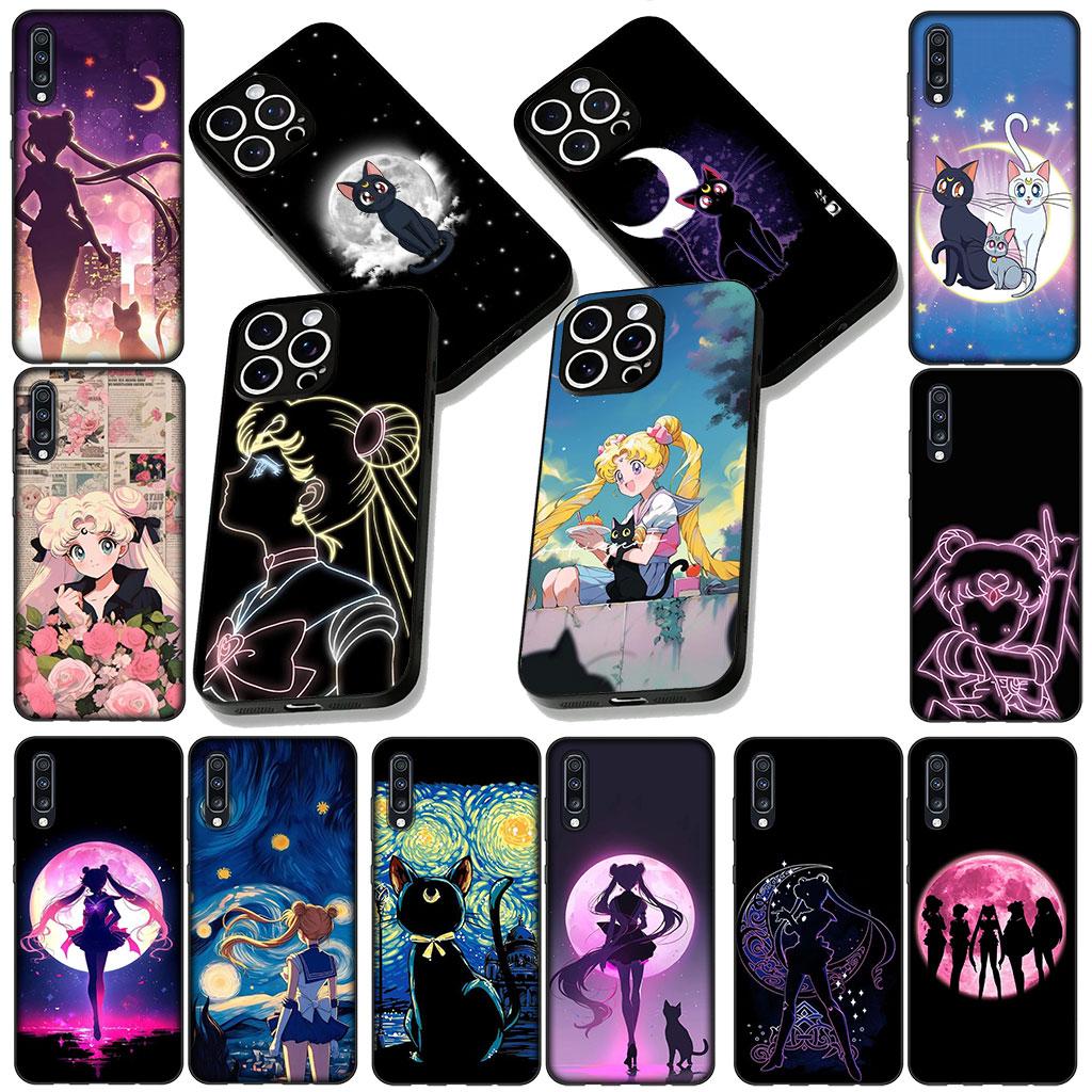 Мягкий чехол для телефона Samsung Galaxy S25 S24 S23 FE Plus Ultra S7 Edge A16 A15 5G s25+ Чехол S-Sailors Аниме Девушка Луна Корпус