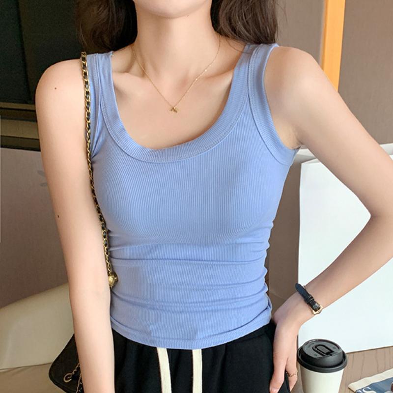 Жилет на бретелях, безрукавка, базовая рубашка, летний женский жилет с нитками