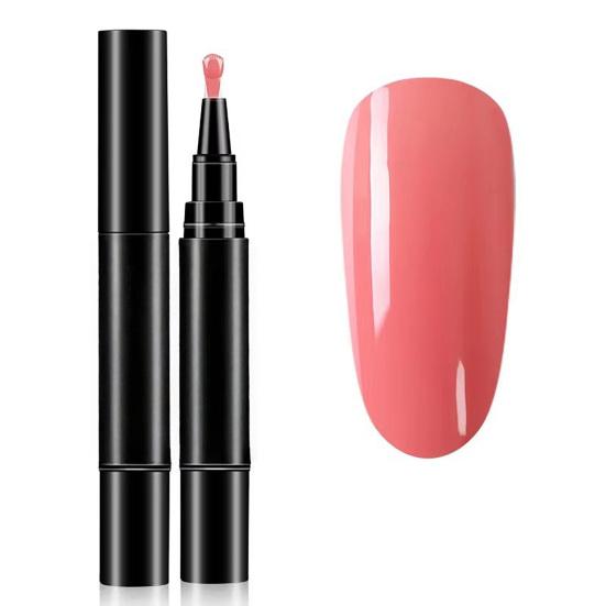 1/6Pcs Nail Polish Pen 3-in-1 Quick Dry Long Lasting High Gloss DIY Manicure Nail Art Natural Nude Women Girls Fingernail Toenail Gel Polish Pen