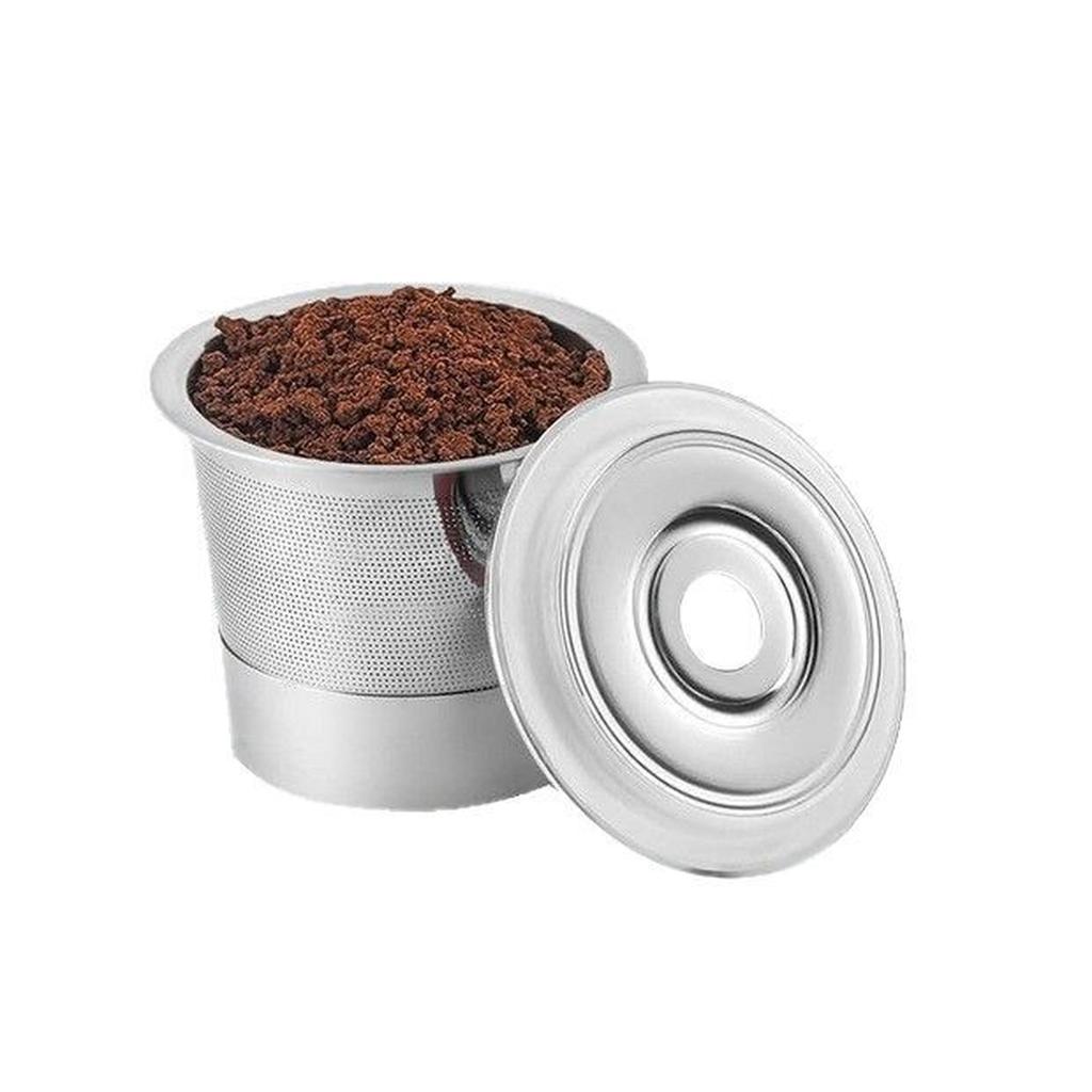 Stainless Steel Reusable  Offee Capsule Cup Wide Compatible Refillable Kcups With Lids For Coffee Lovers Kitchen Supplies