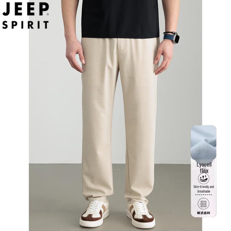 Мужские повседневные брюки прямого кроя JEEP SPIRIT из лиоцелла и льна