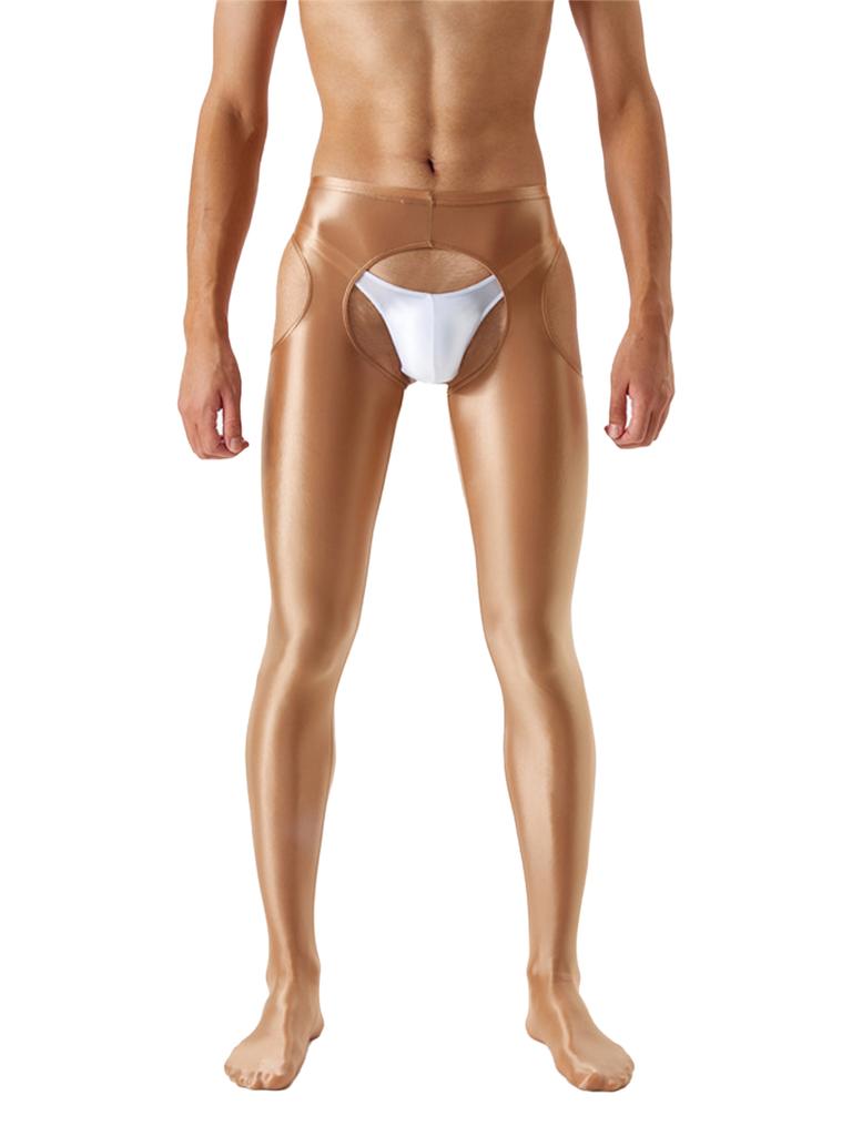 Масляные блестящие колготки без вырезов, сексуальные брюки с открытой промежностью, колготки с мокрым эффектом, шелковистые чулки, тонкие леггинсы с высокой талией