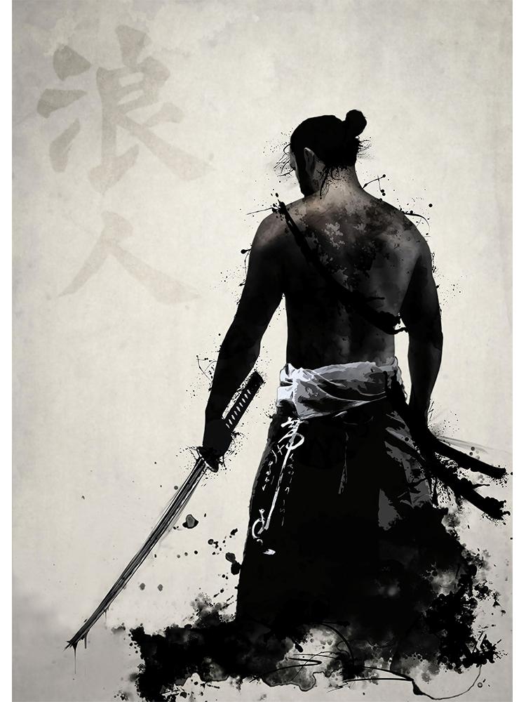 Ретро Япония Самурай Дзен Бусидо Плакат Печать Холст Картина Аниме Игра Настенная Картина Для Гостиной Домашний Декор Cuadros