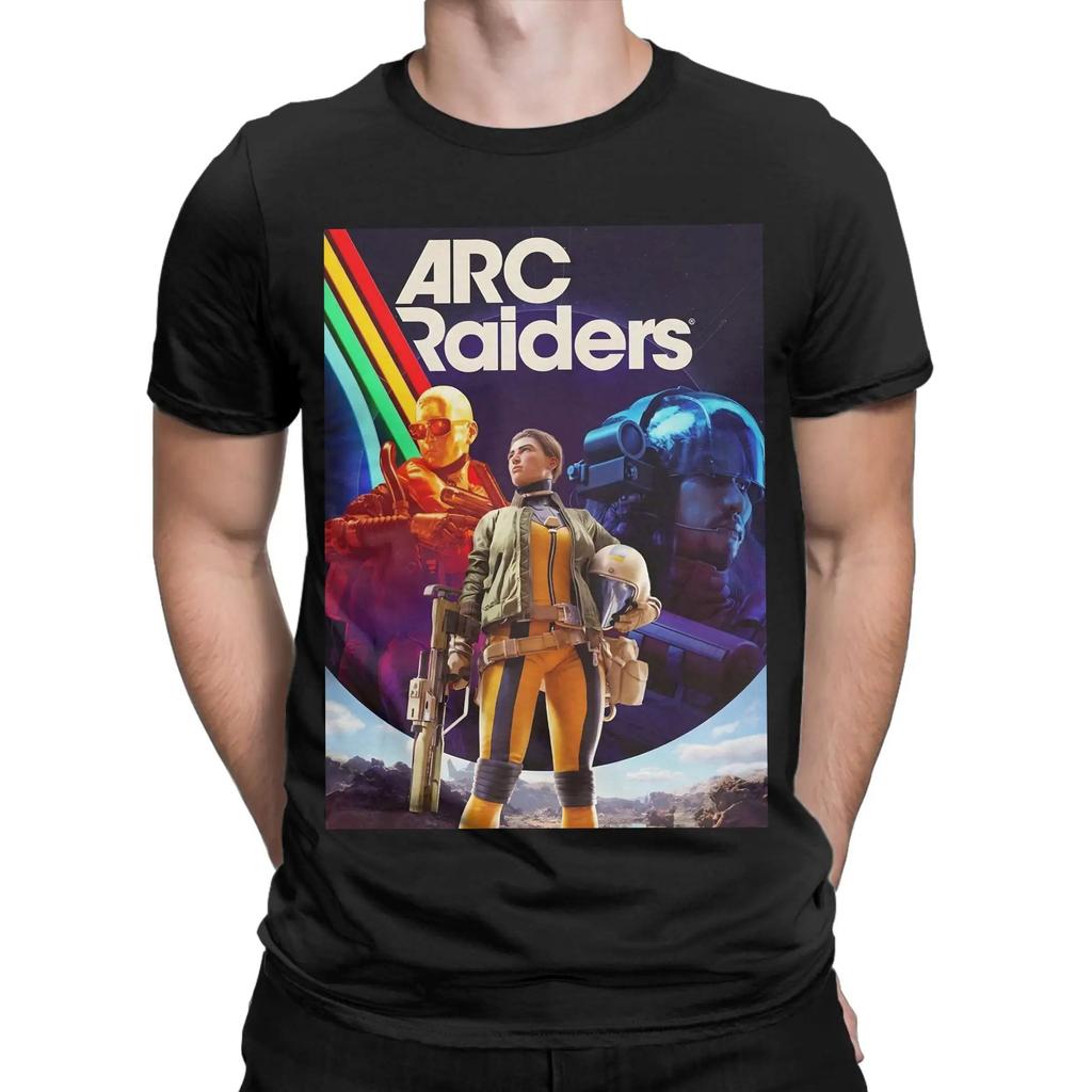 Arc Raiders Печатная хлопковая футболка Мужская Повседневная Свободный крой Пара Мода Уличная одежда harajuku графические футболки оверсайз футболка