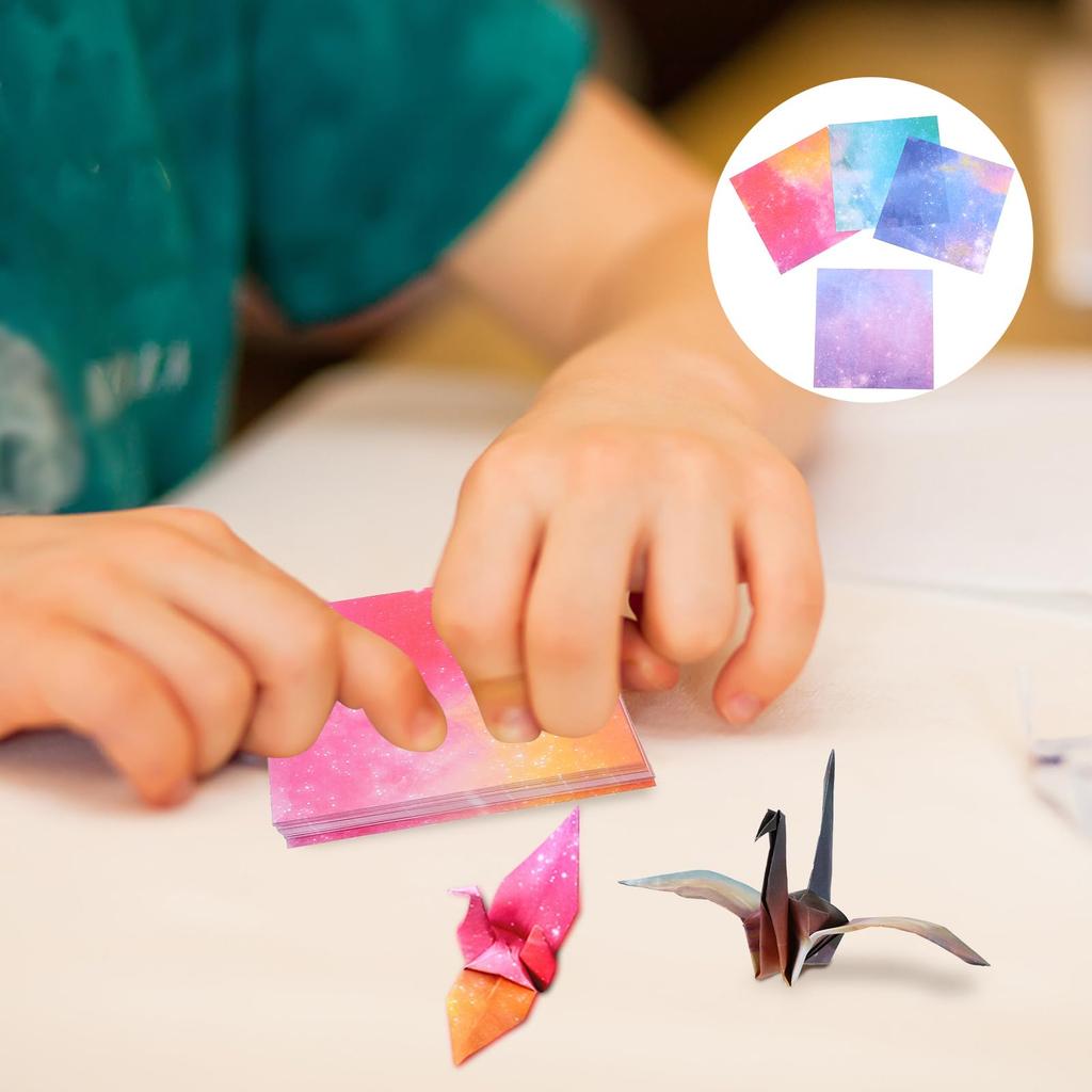 Origami 400 Pure Machine High Kids DIY Origami Set for Thousand DIY Birthday Party Craft Paper Paper, Sheets, 9.59.5cm, Pulp, Cut, Texture, Origami,