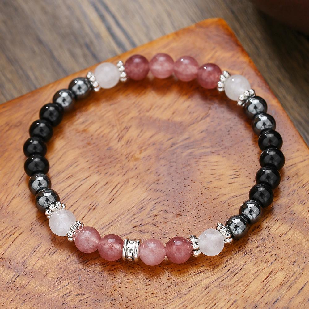 Европейский Кристальный Браслет из Тигрового Глаза на Эластичной Основе, Украшения из Натуральных Каменных Бусин