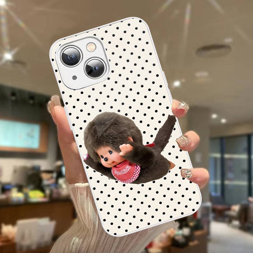 Милый M-monchhichis-s Закаленное стекло для iPhone 14 13 12 11 Pro Mini XS MAX 14Plus X XS XR Чехол