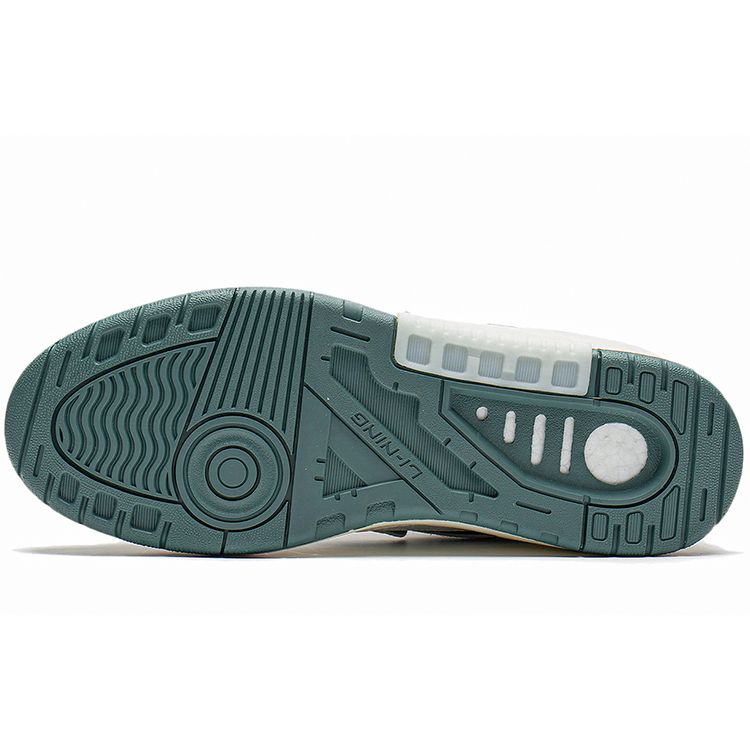 Li Ning Rsr 101 Lightweight High Resilience Retro Basketball Shoes Women Sneakers White Gray Green ABCS088-2