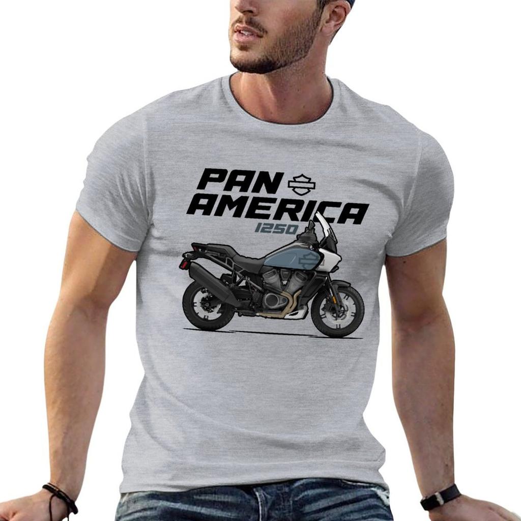 HD Pan America 1250 - Серая футболка графические футболки летние топы быстросохнущие аниме вещи мужские белые футболки
