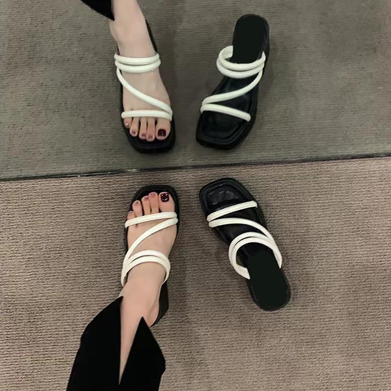 Small Thick Heel High Heel Sandals Women's Versatile Summer New Fashion Waterproof Table Platform Platform Platform Slippers Women