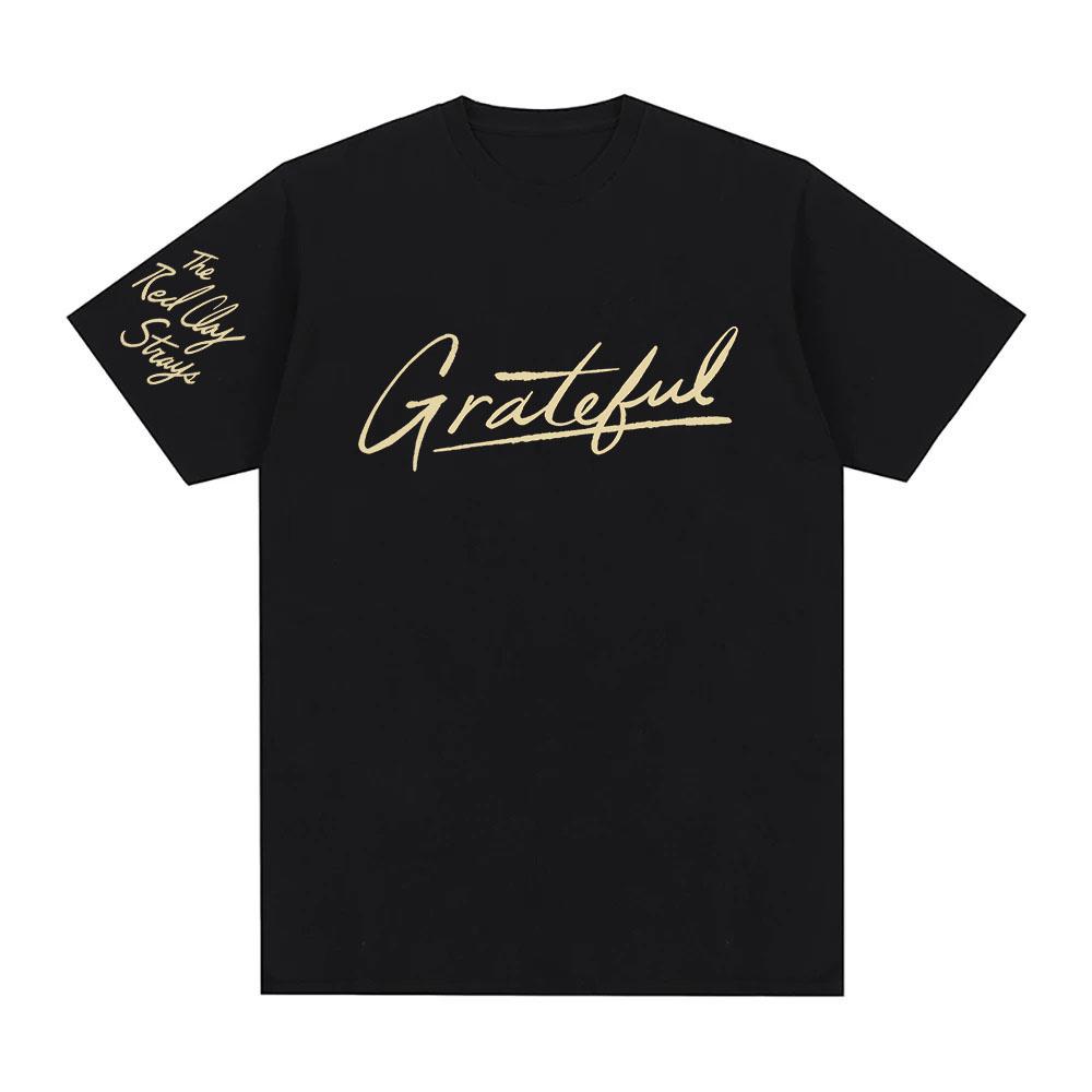 The Red Clay Strays 2026 New Albums Grateful T-shirt Cotton Graphic Print Tees Fashion Women Men Casual Round Neck Tops Summer