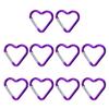 10Pcs Heart Shaped Carabiner Hooks Compact Quick Link Snap Hook Clips Strong Load Bearing Key Holders Camping Supplies