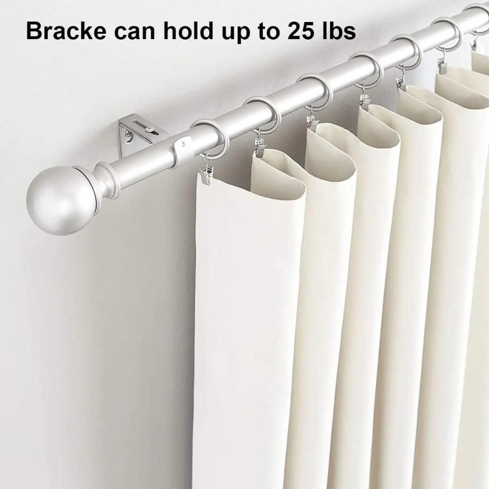 6 шт. Регулируемые кронштейны для карниза для штор, металлические прочные держатели для карнизов, фурнитура, вешалка для поддержки карниза для штор
