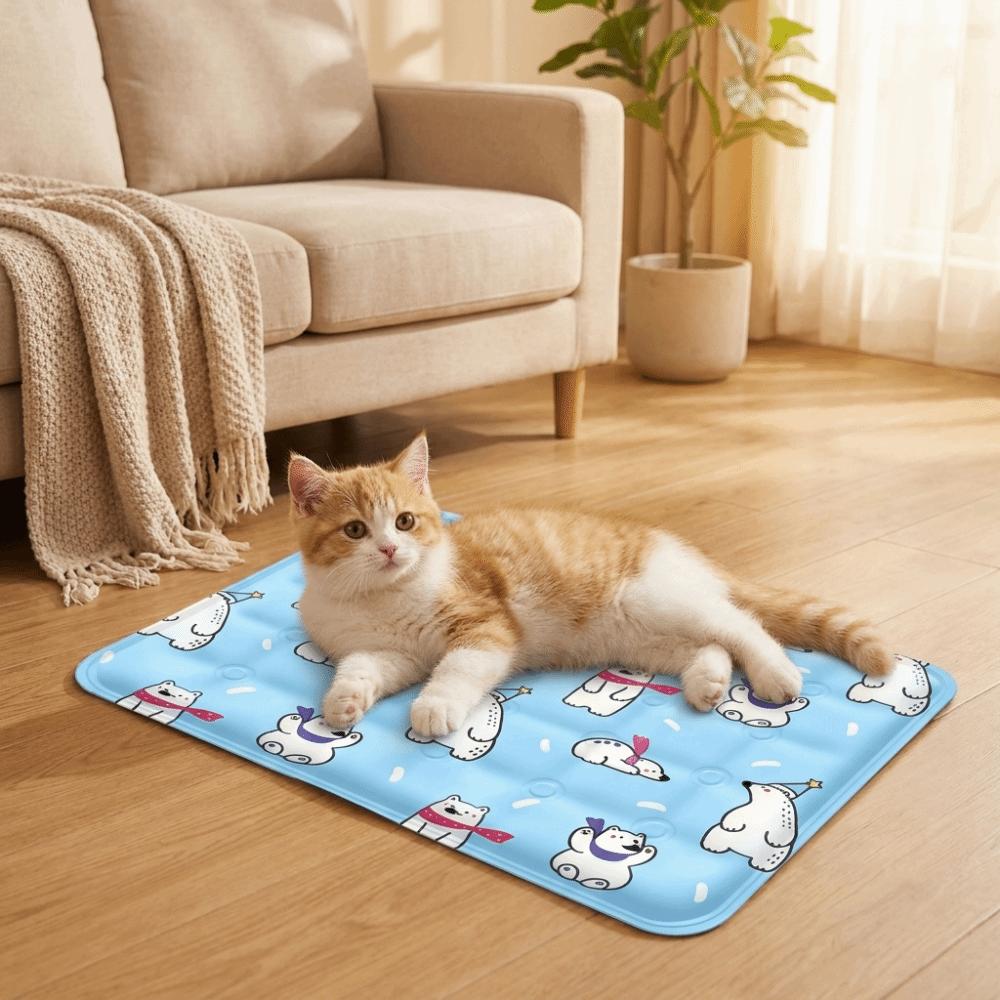 Cartoon Pet Cooling Mat Anti Bite Pet Ice Cushion Floor Mat Cat Sleeping Pad for Small Dogs