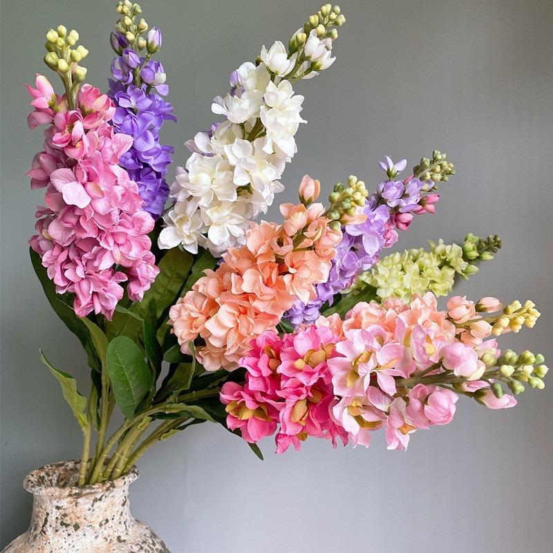 Большой искусственный гиацинт, фиолетовый цветок, ветка Fleurs Artificielles для дома, свадебное украшение, искусственные цветы