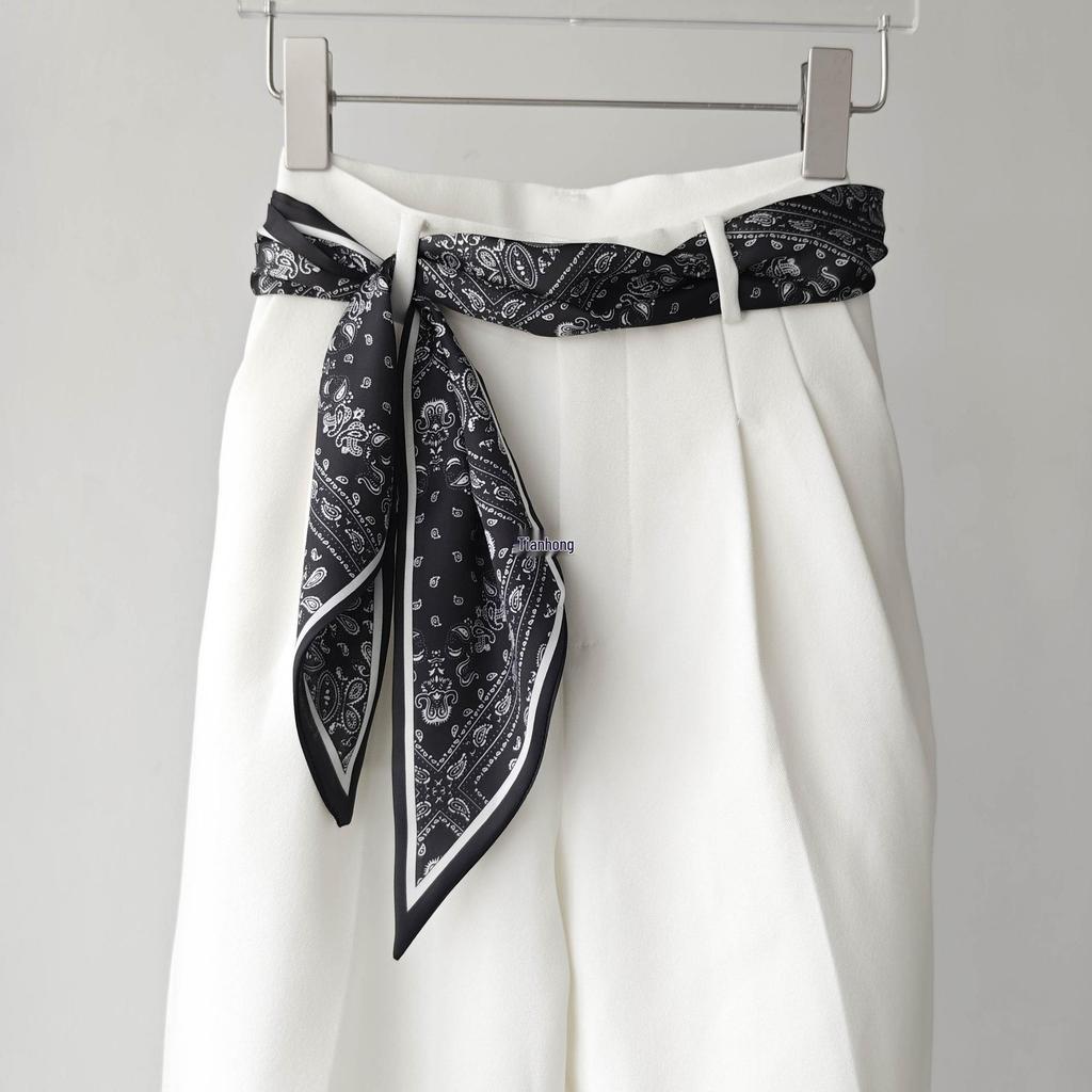 Женский длинный шарф-пояс цвета кешью: 2025 Новый стиль аксессуар на талию и с завязками на шее для джинсов