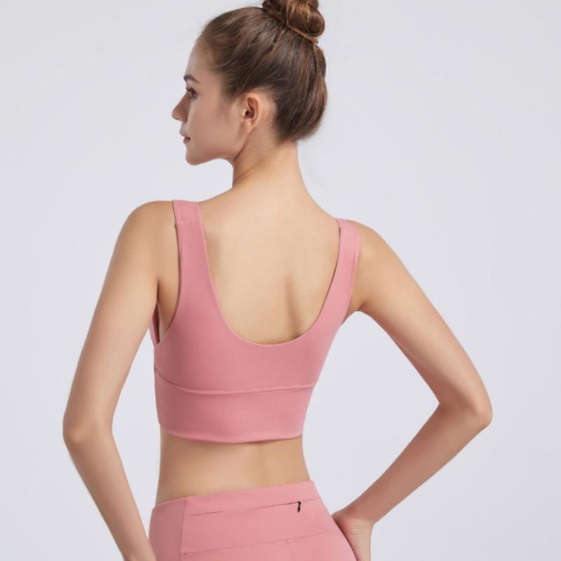Новый U-образный красивый бюстгальтер для йоги и занятий спортом, высокоинтенсивный бег, ударопрочный, фитнес, собранное нижнее белье