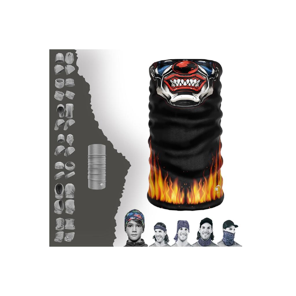 Унисекс Серый Череп Каратель Бесшовный Воротник-труба Бандана