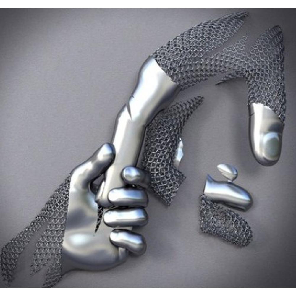 Абстрактная стальная проволока металлическая статуя скульптура пара подвесная картина высокое разрешение спрей печать холст картина ядро -1 пара