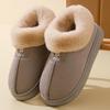 Women's High-Heeled Cotton Slippers: Velvet-Lined, Thick-Soled, Warm, Comfortable, Outdoor Fur Boots for Autumn/Winter.