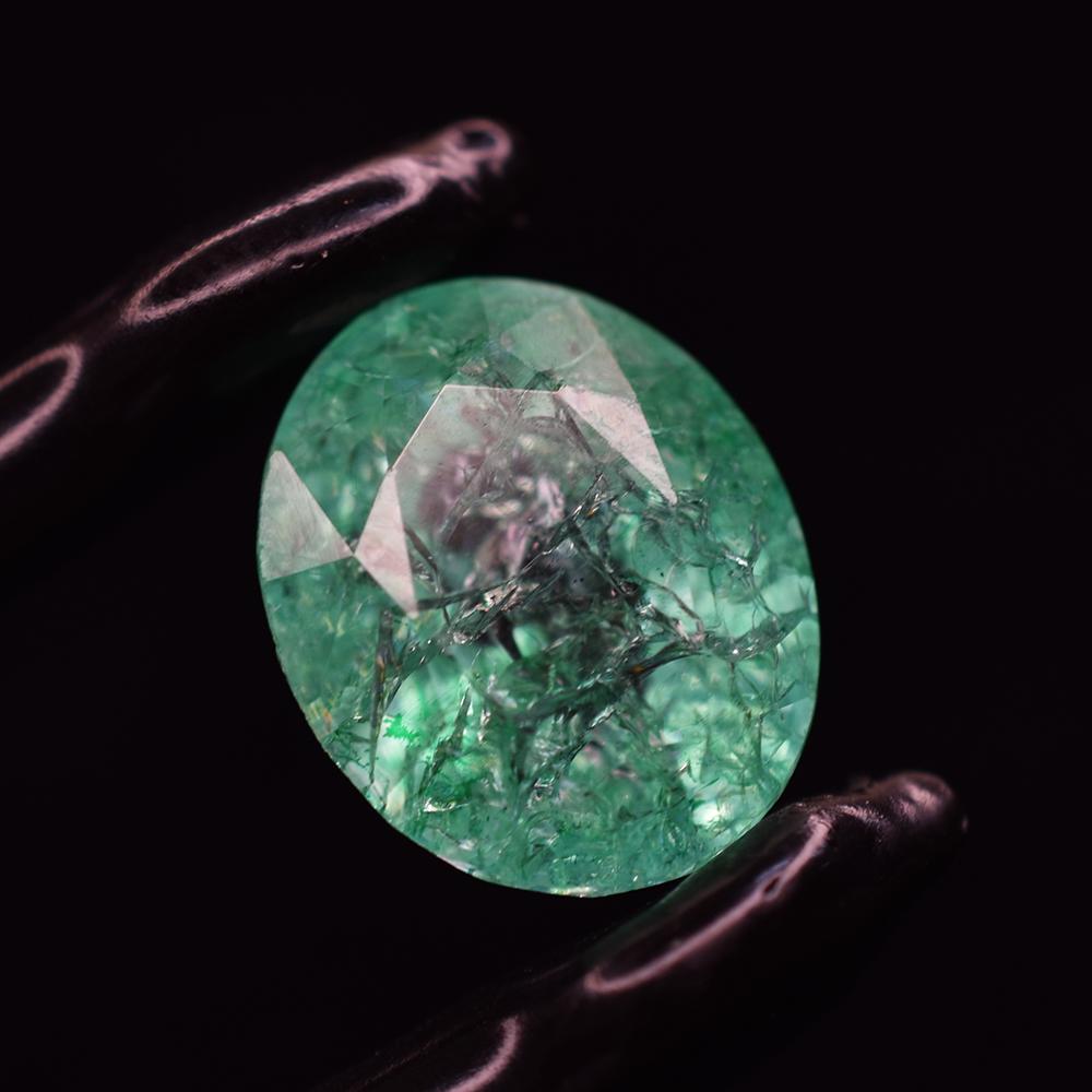 Natural Green Emerald Loose Gemstone 12.60 ct Oval Cut for Events Gift for Jewelry Making and Crafts