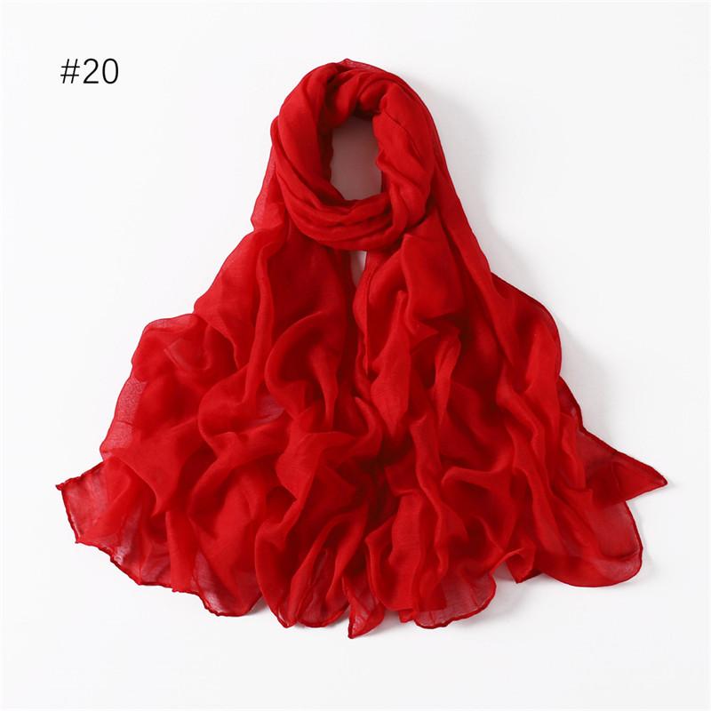 58 Colors Women Candy Color Voile Scarf Plain Solid Pashmina Female Warm Cotton Viscose Scarves Blanket Shawls And Wraps Bufanda