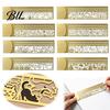 Reading Aid Tool Multi-functional Bookmark Ruler, Ghost/Snowman/Cat/Dog/Tiger/Bird/Dinosaur/Flower Shape Hollow Design, Iron Creative Metal