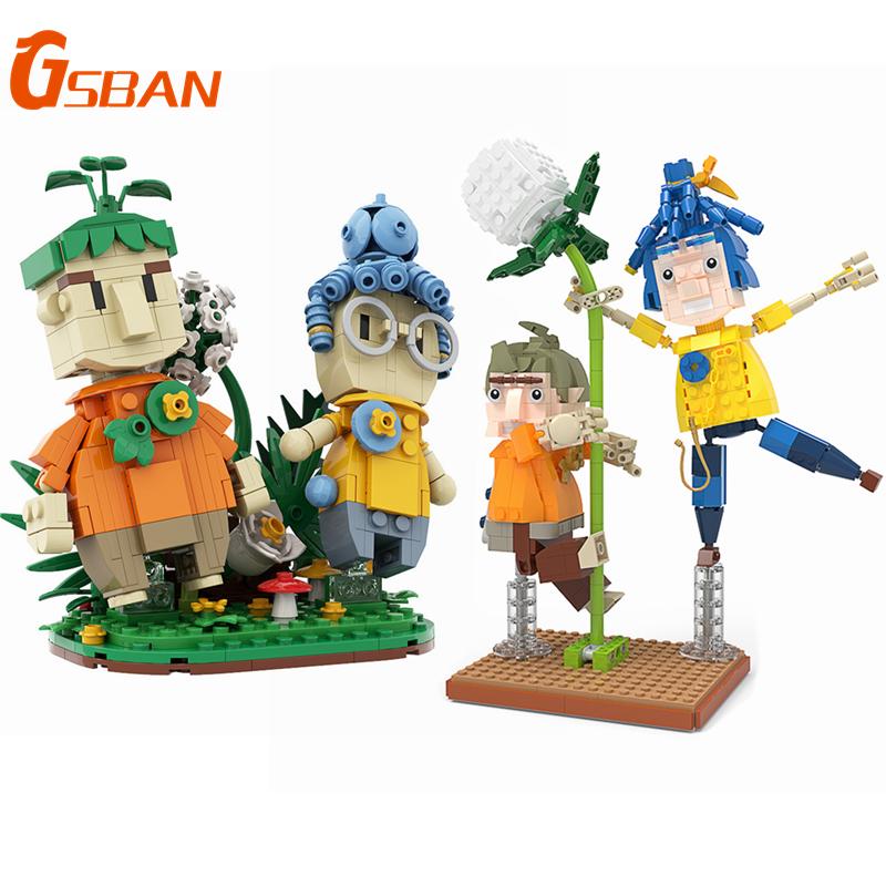 GSBAN Творческая Игра Коди Требуются Мама И Папа Сяомэй Фигурки Две Модели MOC Строительные Блоки Игрушки для Взрослых Подарки