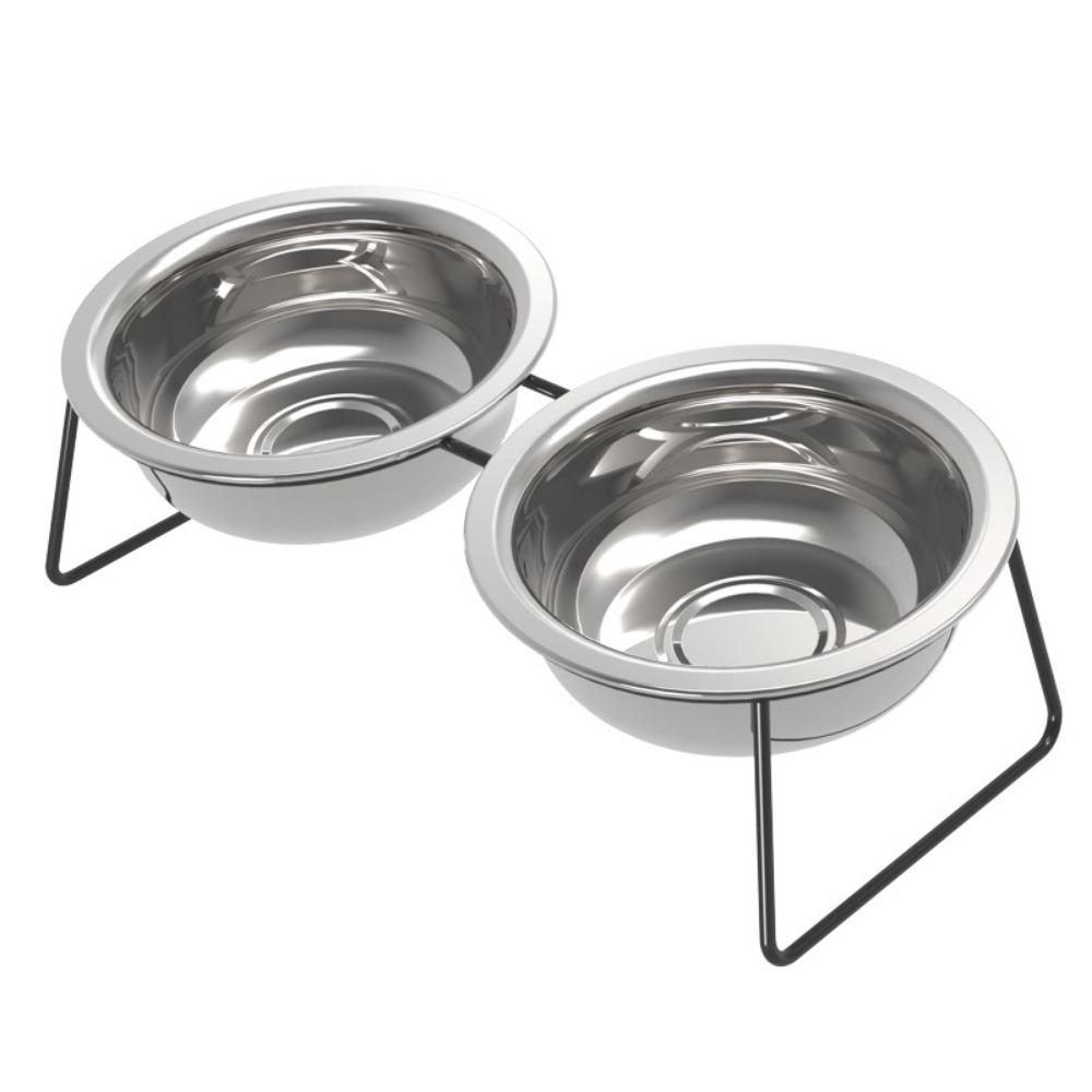 9°Tilted Angle Elevated Pets Feeders Anti Slip Cat Dish with Stand Raised Dog Feeding Basin  Puppy