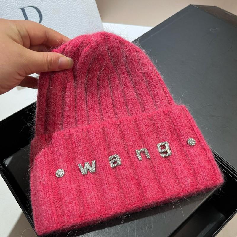 Winter Sequin Rabbit Knit Hat Fashion Simple M Letter Warm Beanie Women