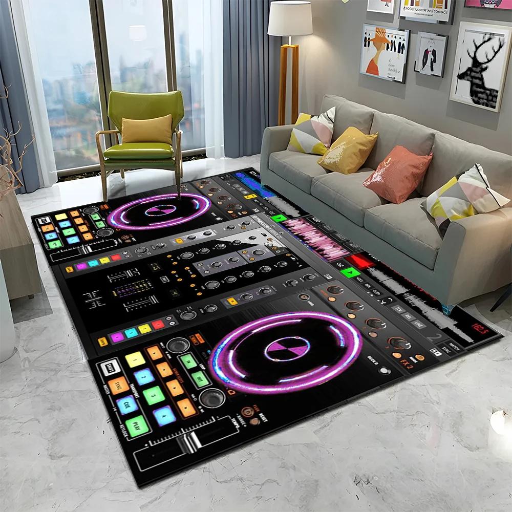 3D DJ Music Screen Keyboard Cartoon Carpet Mat для дома, гостиной, спальни, дивана, коврика для двери, коврика для детской зоны, нескользящий коврик для пола