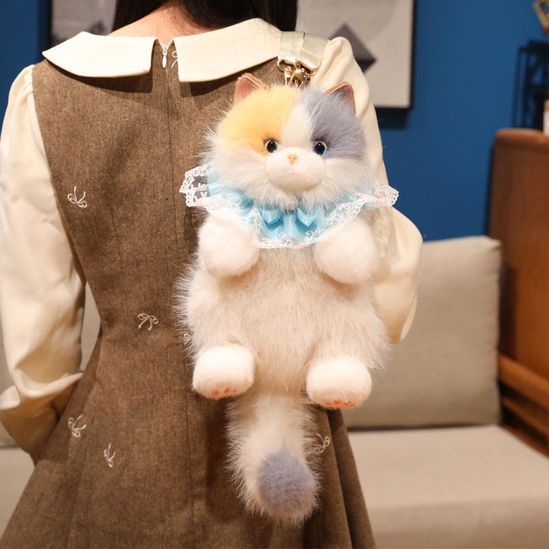 Рэгдолл Кошка Плюшевая Игрушка Рюкзак – Плюшевый Друг Кукла Подарок на День Рождения