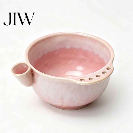 Ergonomic Fruit Washer Ceramic Berry Swirl Washing Bowl, Self Spinning Colander Quick Drainer for Produce with Drain Holes, Kitchen Prep Tool