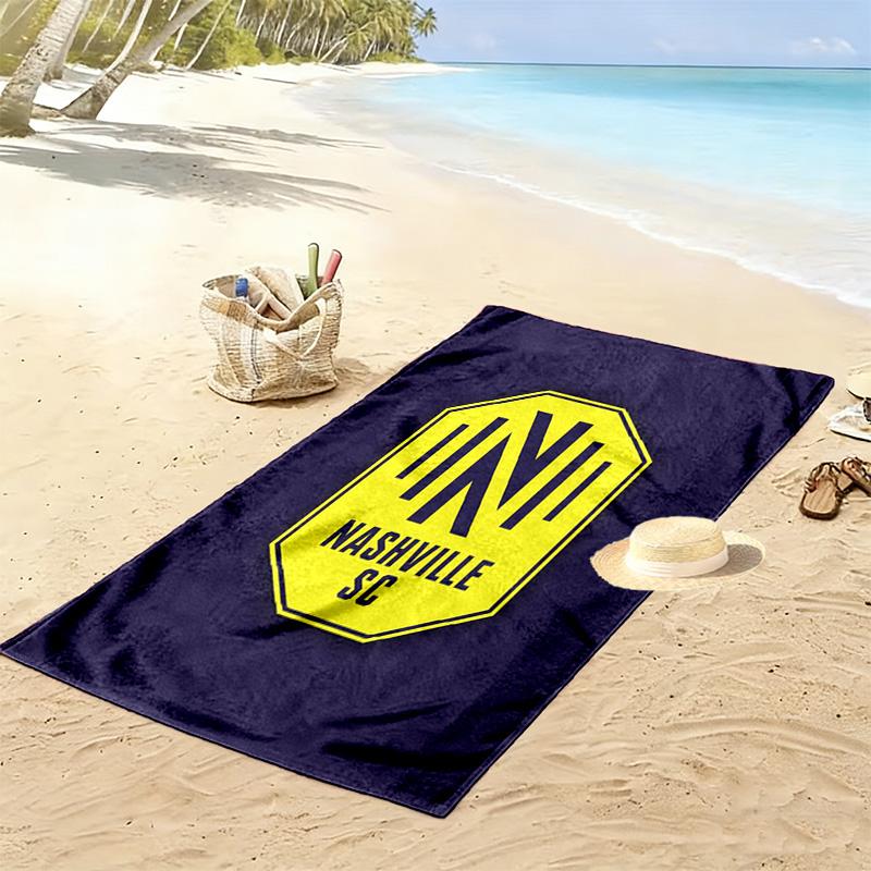 Nashville SC Print Beach Towel, Large Soft Quick Dry Towel for Beach Camping Swimming