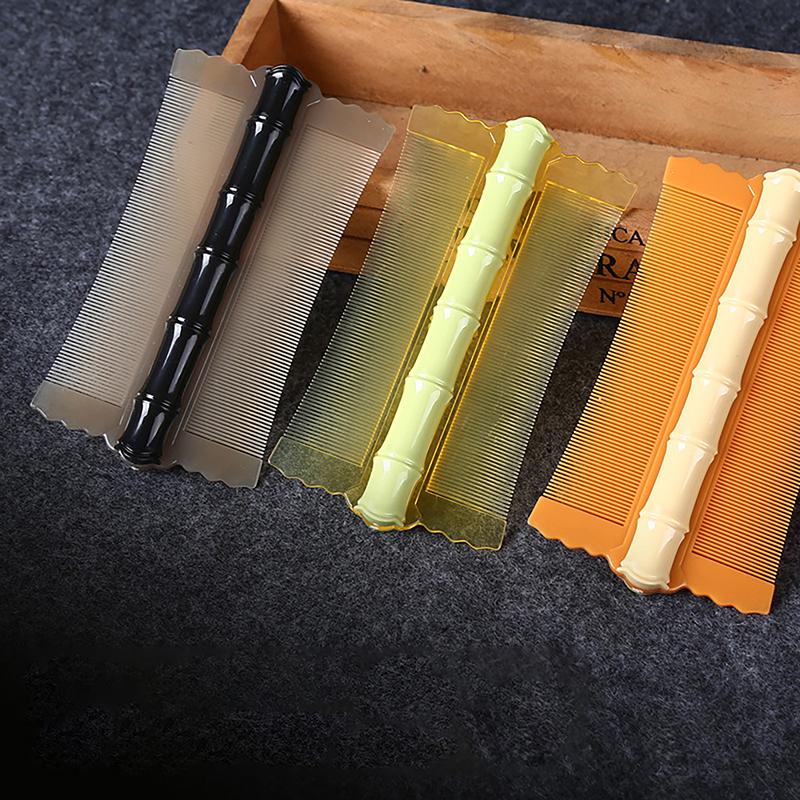 1 шт. бамбуковый гребень от вшей двухсторонний супер густые зубцы удаляет перхоть очищает кожу головы массажный гребень удаление блох инструменты для волос