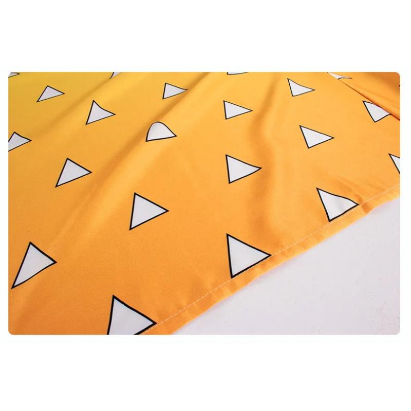 Костюм для косплея Demon Slayer Agatsuma Zenitsu, аниме Kimetsu No Yaiba Zenitsu, парик для взрослых и детей, кимоно, униформа, костюм на Хэллоуин