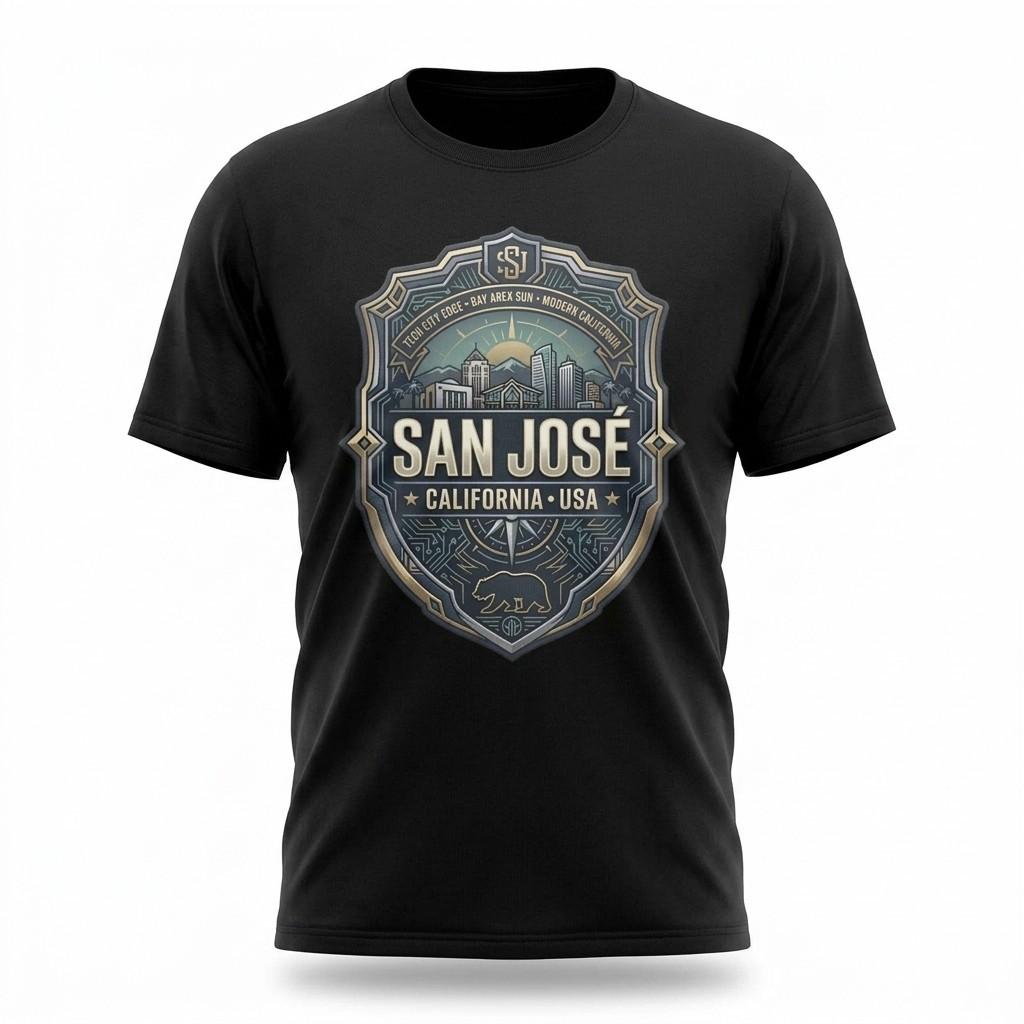 San Jose California Tech City Graphic T-Shirt Unisex Travel Tee