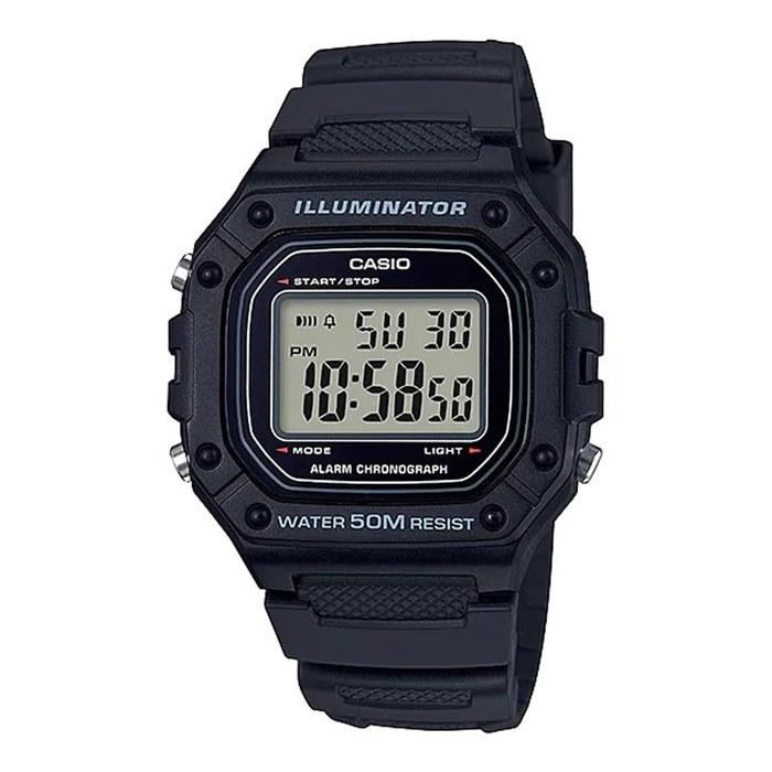 Casio Standard Digital Watch W-218H-1AV (Black)