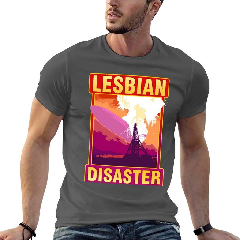 Lesbian Disaster  TShirt Light Athletic Short Sleeve Tee Shirt