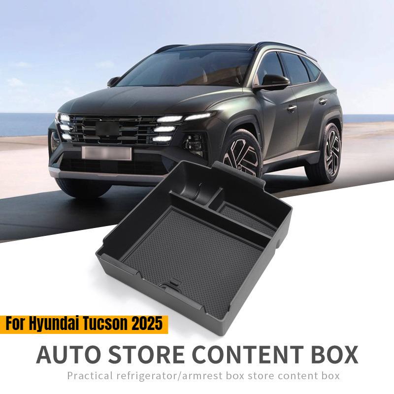 Car Armrest Box Storage Tray for Hyundai Tucson 2025 Column-shift Vehicle Center Console Organizer Tray Content Organizer Case