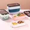 Ланч-бокс со столовыми приборами, герметичная коробка большой емкости, легко чистящаяся коробка для еды Bento для домашнего офиса