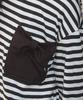 RONRON Ribbon Pocket Stripe Long Sleeve Navy Blue