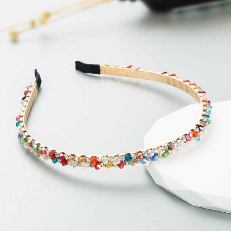 Women's Light Luxury Drill Hoop Premium Rhinestone Hairband Fine Edge Headwear