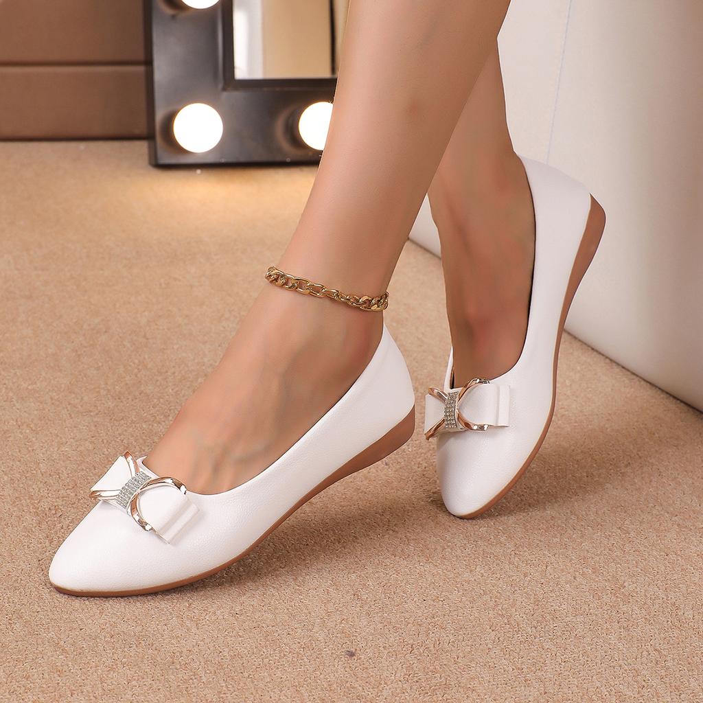 Обувь для женщин Мокасины Butterfly-Knot Дышащие Slip on Неглубокие балетки Роскошные туфли Элегантные офисные женские туфли Zapatos De Mujer