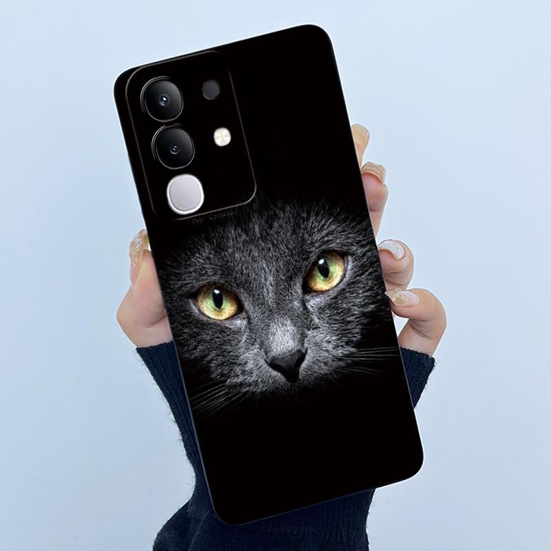 Чехол для телефона Vivo Y29 4G Модный Минимализм Масляная Живопись Цветок Мягкий Жидкий Силикон Задняя Крышка Для Vivo Y 29 4G Fundas