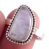 Natural Rainbow Moon Stone Gemstone Handmade 925 Sterling Silver Ring S.9 L8G34