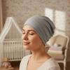 2PCS Breathable Confinement Nightcap Soft Bald Cap Cover Baggy Cap White Hair Cap  Outdoor