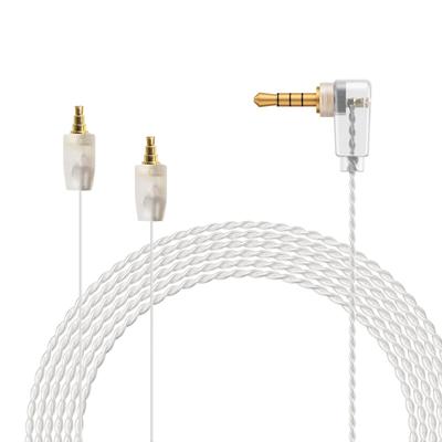 Кабель для наушников OKCSC Aurora IE40Pro сбалансированное соединение для SENNHEISER совместим с IE40 Pro 2 ядра высокочистой меди OFC посеребренный сверхтонкий тип