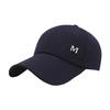 Baseball Cap M Letter Embroidery Pure Color Sun Hat Trucker Hop Hip Cap Anti-Sun Dad Cotton Adj Y3Q9